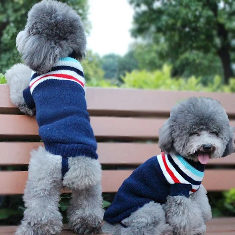 Winter Cartoon Dog Clothes Warm Christmas Sweater For Small Dogs Pet Clothing Coat Knitting Crochet Cloth Jersey Perro 30S1