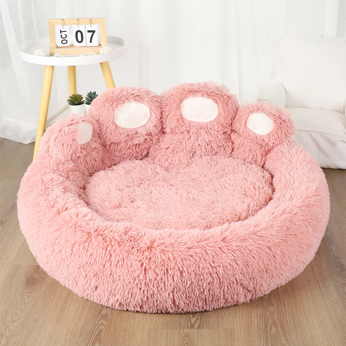 Fluffy Dog Bed Plush Kennel Accessories Pet Products Large Dogs Beds Bedding Sofa Basket Small Mat Cats Big Cushion Puppy Pets